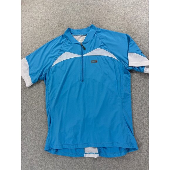 Louis Garneau Half Zip Short Sleeve Cycling Jersey (Women's XL)‎ Blue - Picture 1 of 10